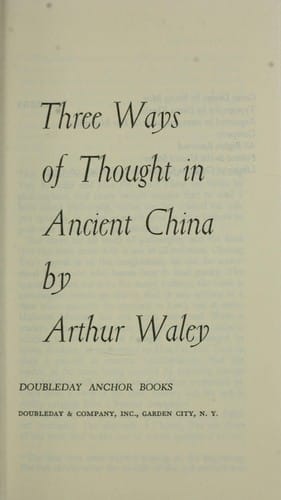 Three ways of thought in ancient China