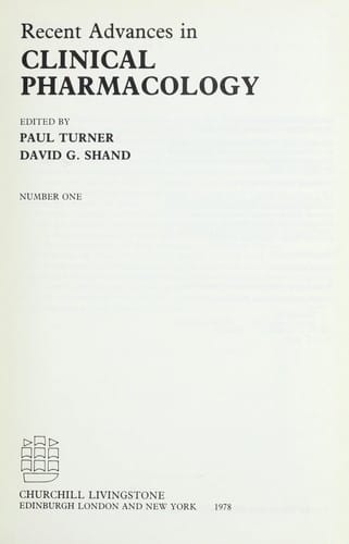 Recent advances in clinical pharmacology