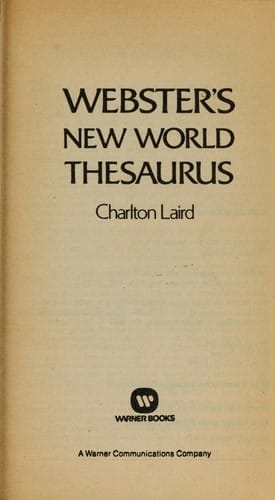 Webster's New World thesaurus