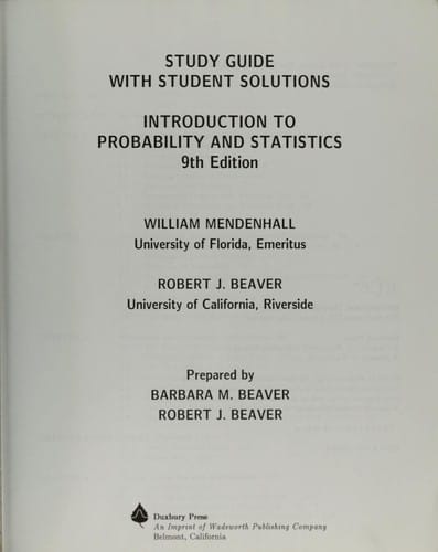 Introduction to probability and statistics
