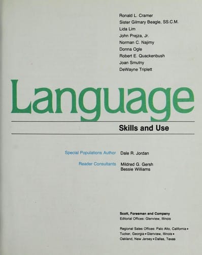 Language, skills and use, [grade 6]