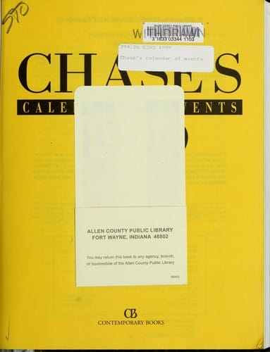 Chase's calendar of events, 1999