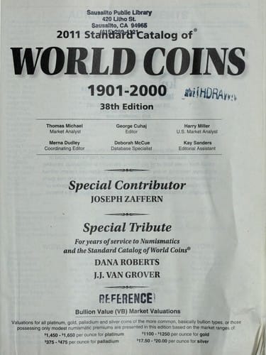 2011 standard catalog of world coins