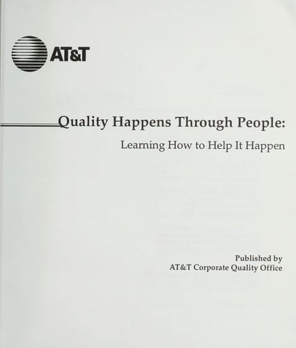 Quality happens through people
