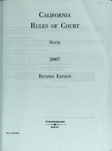 California rules of court