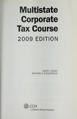Multistate corporate tax course