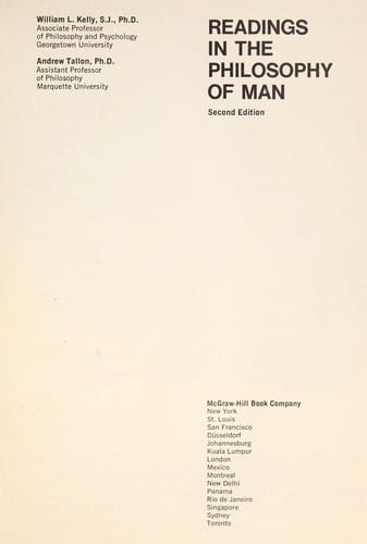Readings in the philosophy of man