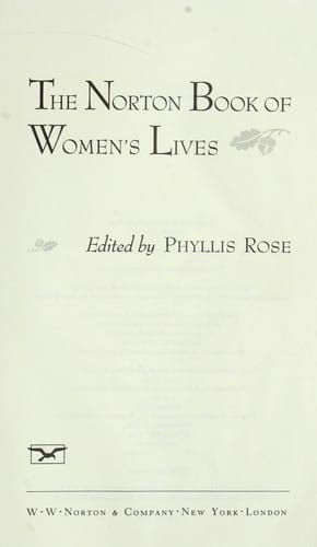 The Norton book of women's lives