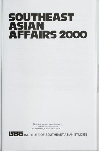 Southeast Asian Affairs 2000