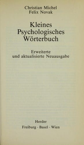 Kleines psychologisches Wo rterbuch