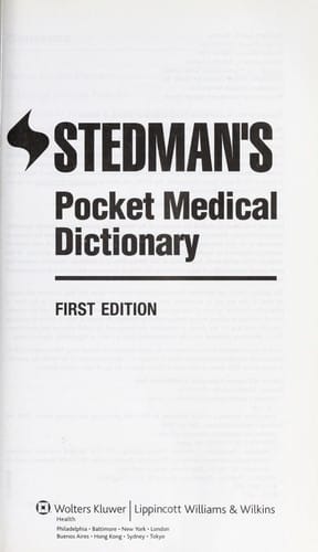 Stedman's pocket medical dictionary