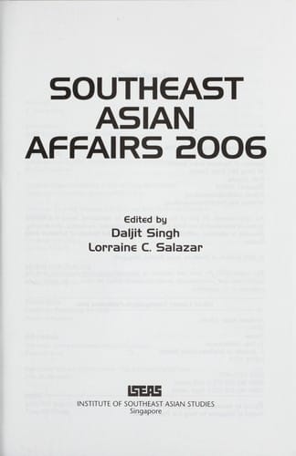 Southeast Asian Affairs 2006