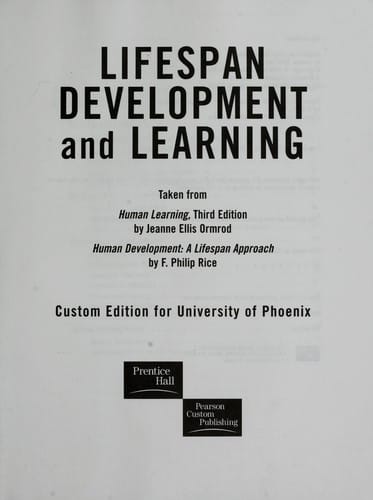 Lifespan development and learning