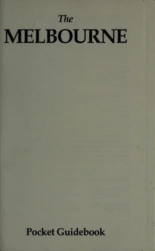 The Melbourne pocket guidebook