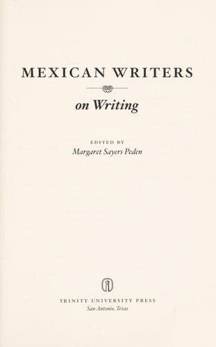 Mexican writers on writing