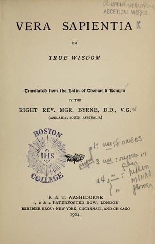 Vera sapientia or true wisdom