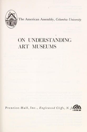 On understanding art museums.