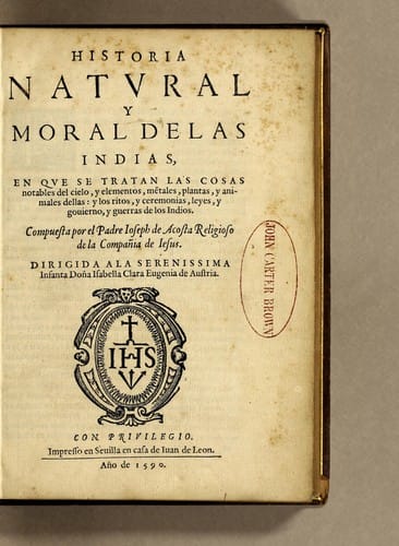 Historia natural y moral delas Indias