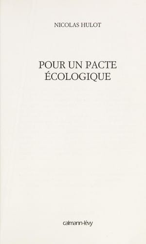 Pour un pacte e cologique