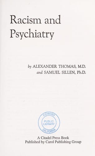 Racism and psychiatry