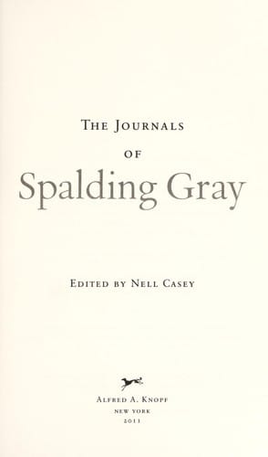 The journals of Spalding Gray
