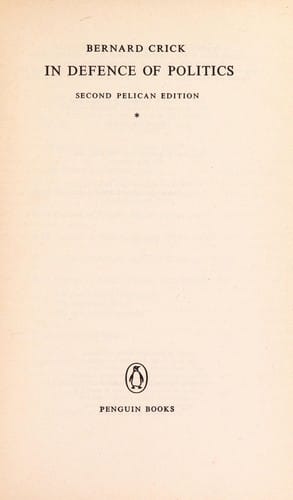 In defence of politics