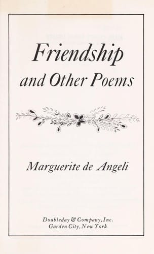 Friendship and other poems