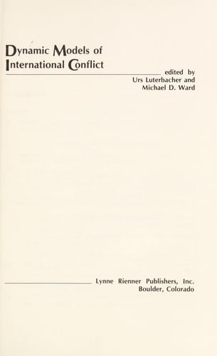 Dynamic models of international conflict