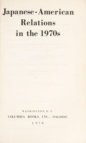 Japanese-American relations in the 1970s