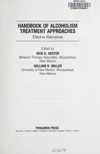 Handbook of alcoholism treatment approaches