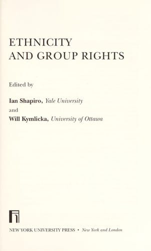 Ethnicity and group rights