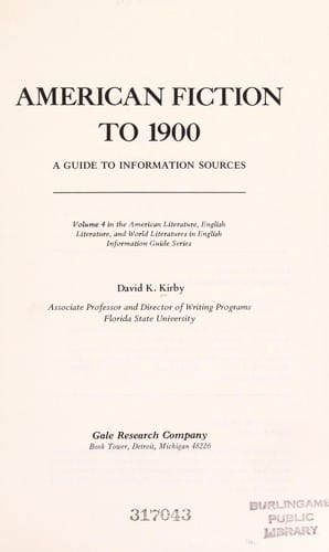American fiction to 1900