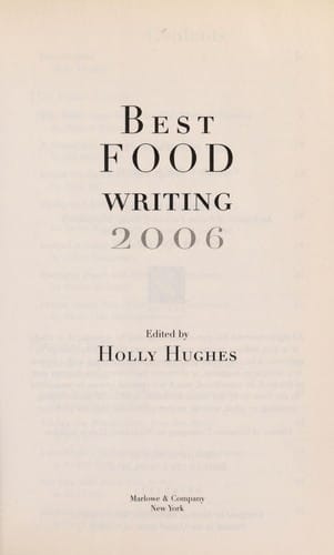 Best food writing 2006