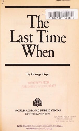 The last time when