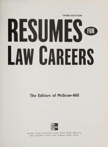 Résumés for law careers