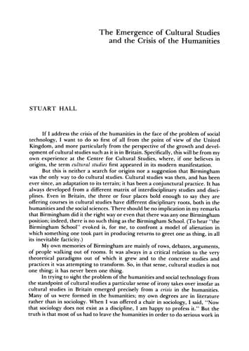 The humanities as social technology