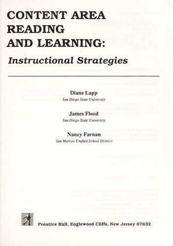 Content area reading and learning