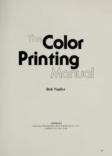 Colour Printing Manual