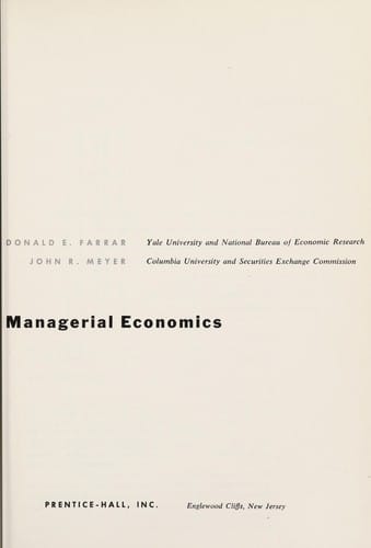 Managerial economics