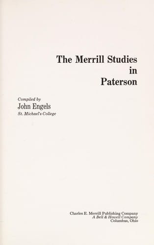 The Merrill studies in Paterson