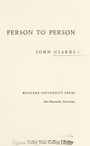 Person to person