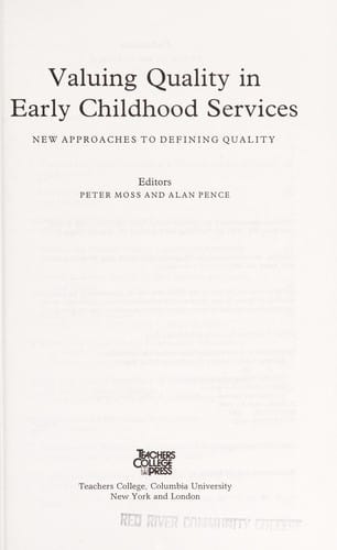 Valuing quality in early childhood services