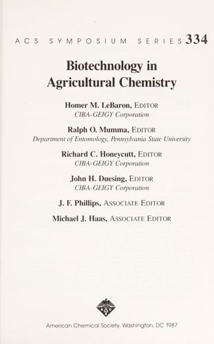 Biotechnology in agricultural chemistry