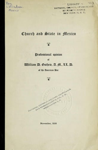 Church and state in Mexico