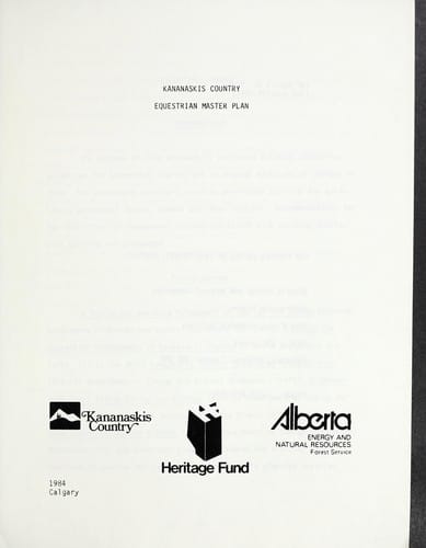 Kananaskis Country equestrian master plan