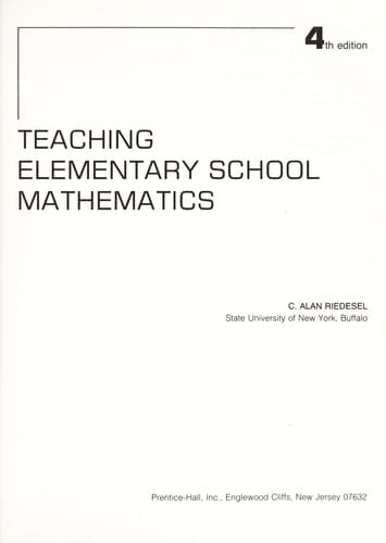 Teaching elementary school mathematics