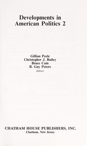 Developments in American politics 2