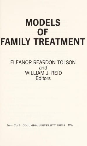 Models of family treatment