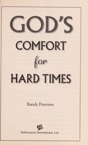 God's comfort for hard times