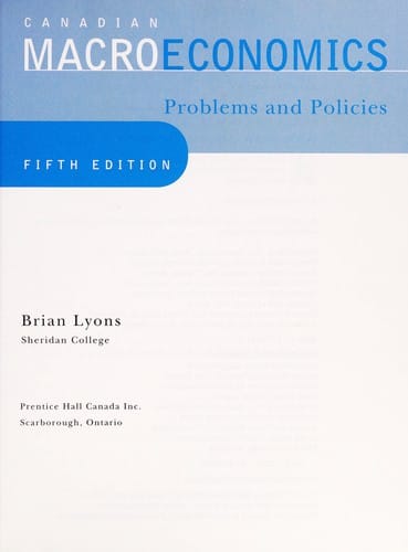 Canadian macroeconomics